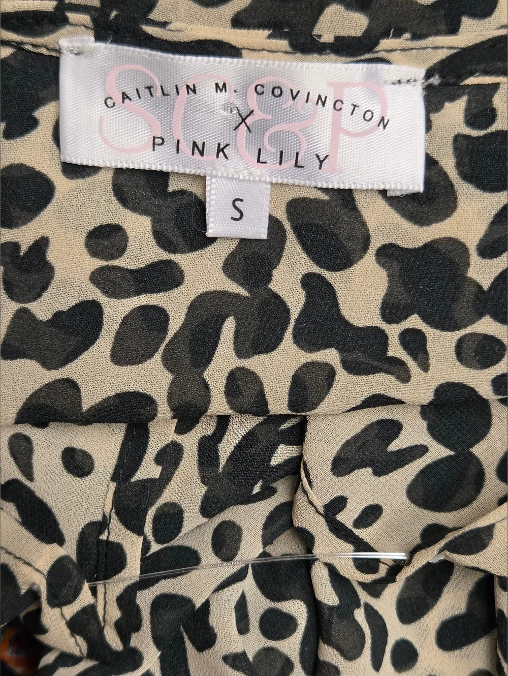 Caitlin M. Covington x Pink Lily Leopard Print Maxi Duster Kimono Size S - Picture 10 of 14